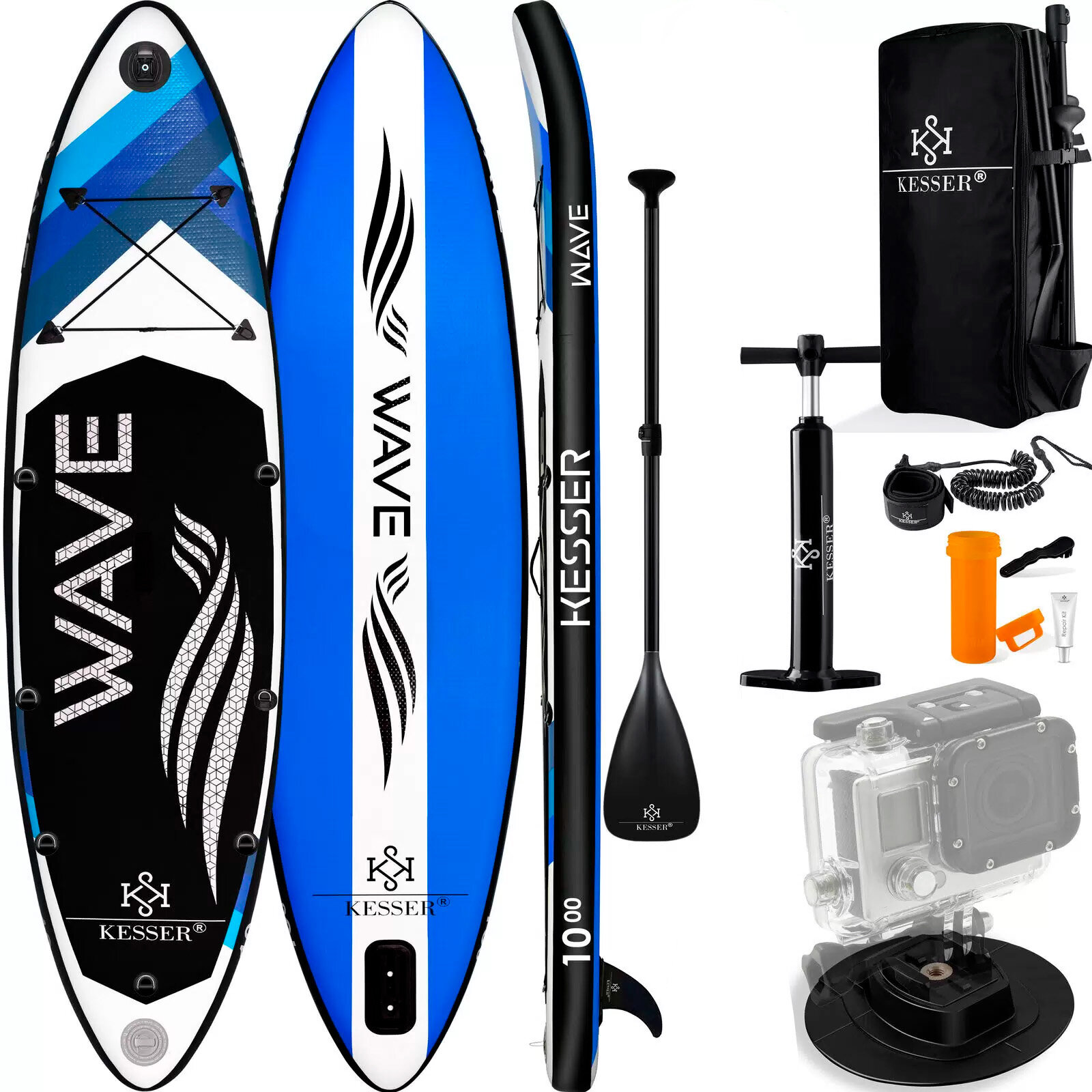 Сапборд Inflatable SUP Kesser 380*75*15 Wave Blue