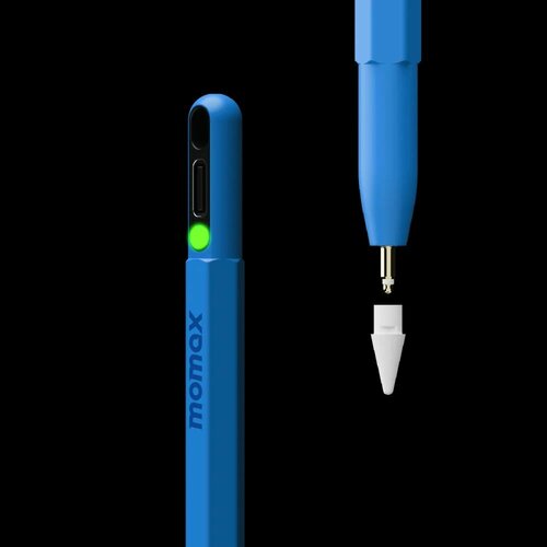 Стилус для Apple iPad Momax Mag.Link Pop Magnetic Active Stylus Pen - Blue