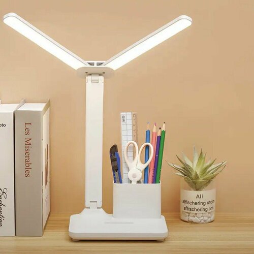 Настольный светильник, лампа с органайзером для канцелярии