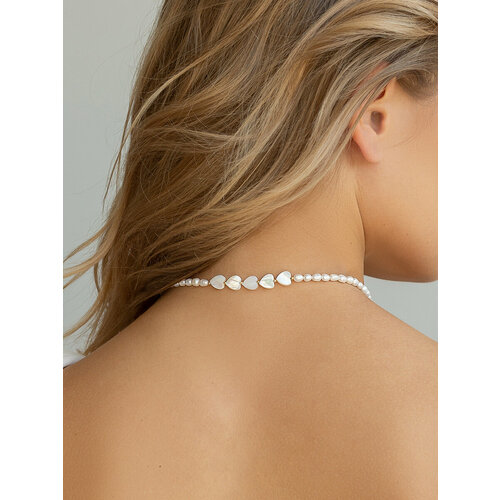 Колье MOON SOUL, ракушка, перламутр, длина 35 см, белый, бежевый