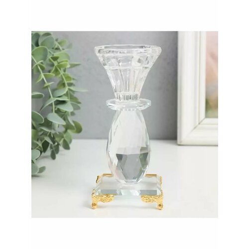 Подсвечник Бутон прозрачный d-23 и 4 см 65х65х142 см 871₽