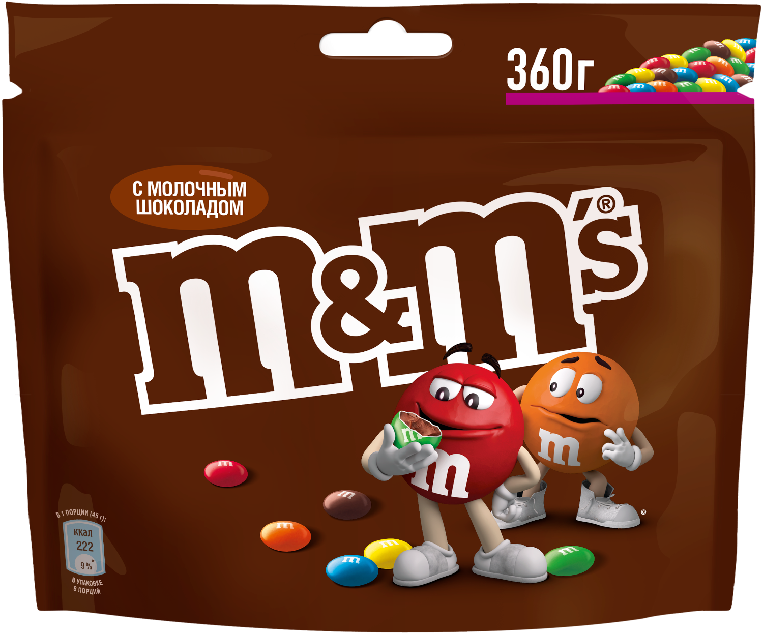 M&M's ассорти драже с молочным шоколадом, 360 г