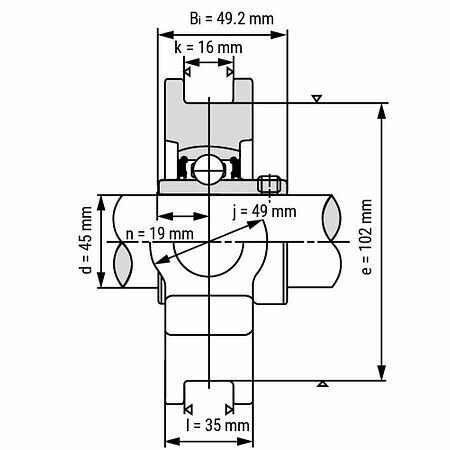 Подшипниковый узел UCT209 TECHNIX (d45) — фото 1