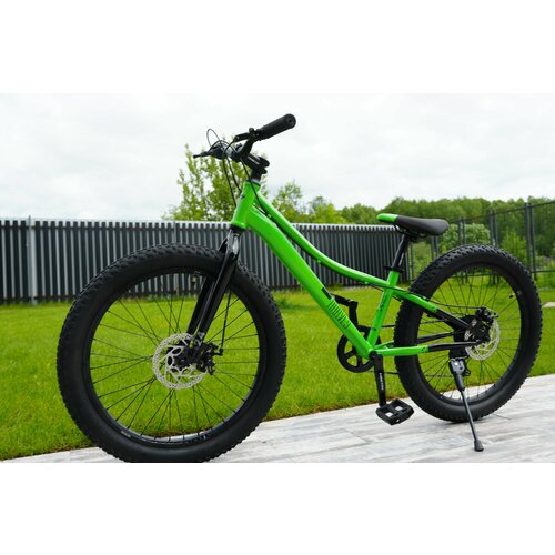 Велосипед полу-фэтбайк Fatbike Time Try TT2747s 24 Рама 12 Детский Подростковый зеленый 23400₽