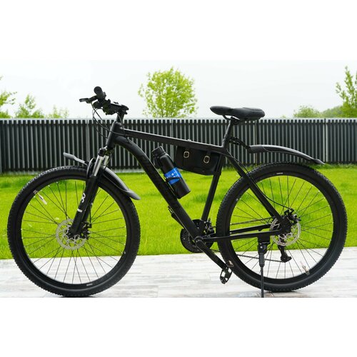 Взрослый горный велосипед RICHIESTO 275 с алюминиевой рамой 21 черный матовый модель 2024 26100₽