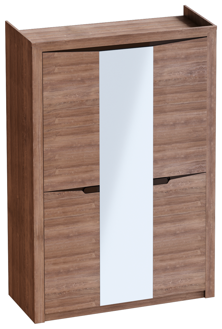 фото Шкаф Соренто 3 двери 152х55х220 дуб стирлинг/кофе структурный матовый