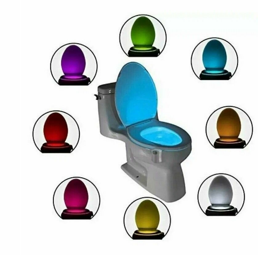 фото Подсветка для унитаза 8 цветов с датчиком движения