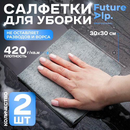 Салфетка MicroPVA Future Alp для повседневной уборки, для автомобиля размер 30х30 см, 2 шт