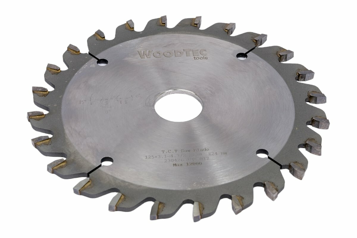 Woodtec пила подрезная коническая ф125x20x3,1-4,3 Z=24 KON ИН 325882