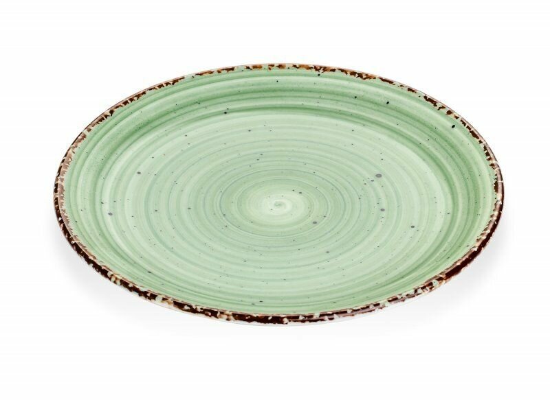Тарелка обеденная Gural Porcselen Avanos Green, 27 см, зеленая