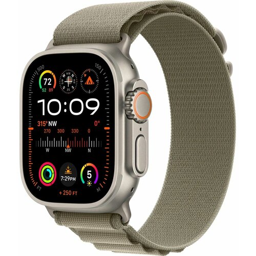 Умные часы Apple Watch Ultra 2 49mm 2023 Titanium Case with Olive Alpine Loop M Для других стран 100167₽