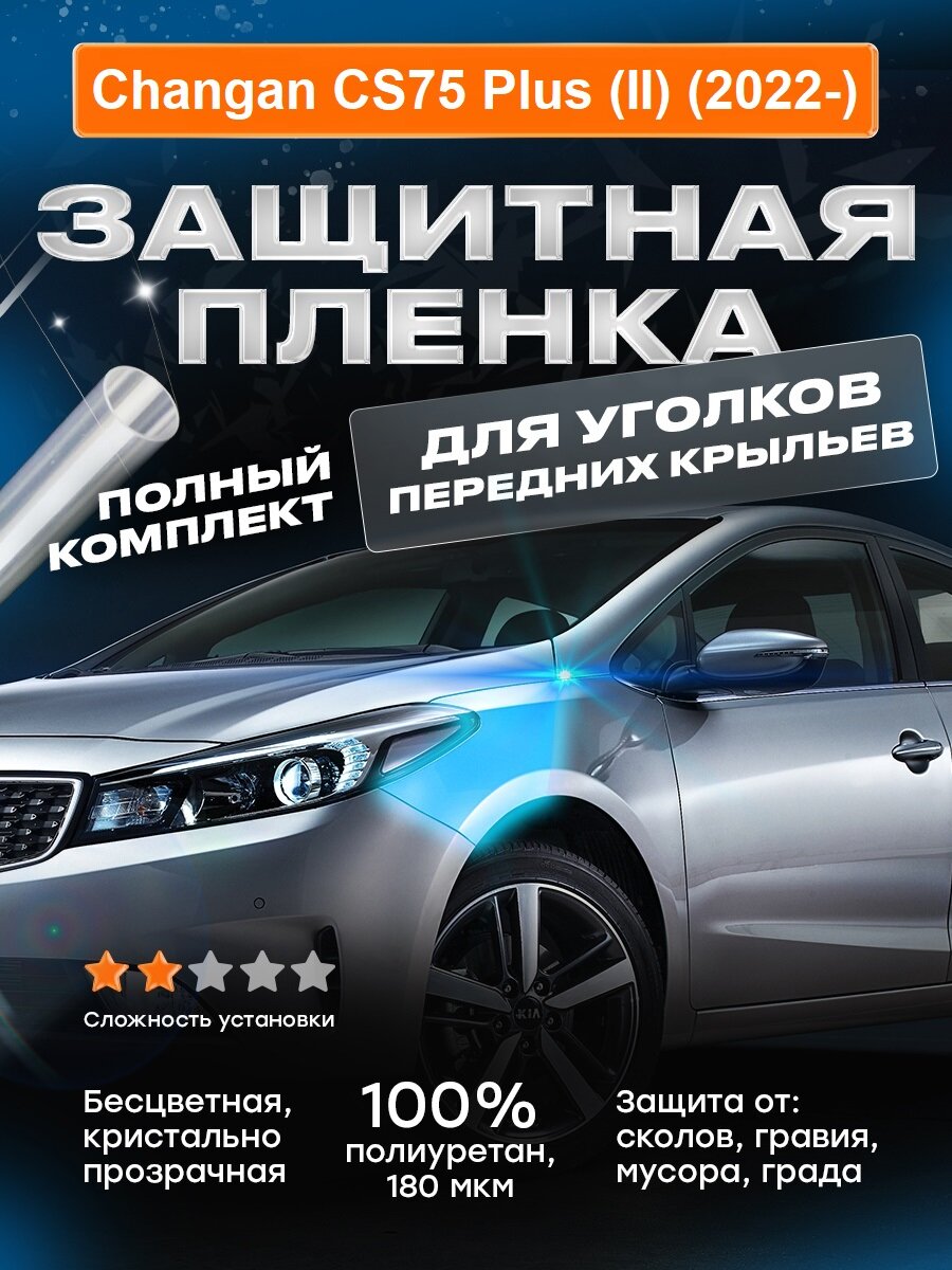 Плёнка на уголки крыльев Changan CS75 Plus (III) (2023-)
