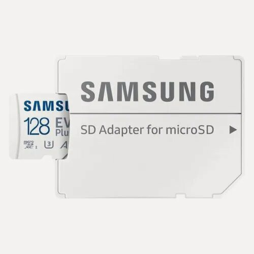 Изображение товара Карта памяти microSDXC UHS-I Samsung EVO Plus 128 ГБ, 160 МБ/с, Class 10, MB-MC128SA/EU, 1 шт, переходник SD