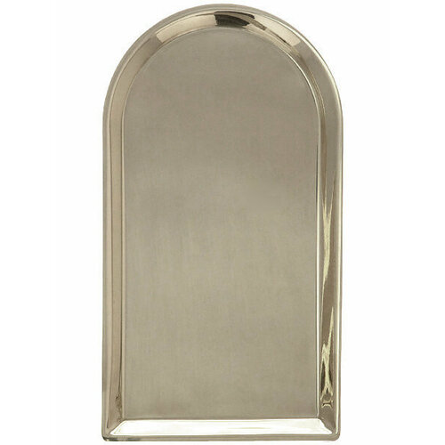 Латунный поднос для самовара удлиненный никелированный гладкий Кольчугино 4371₽