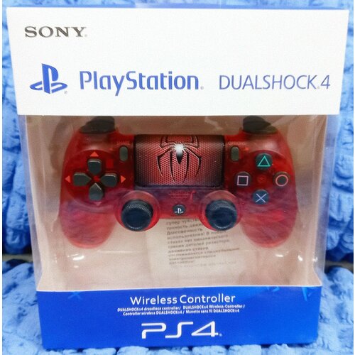 Controller Dualshock 4 Wireless Magnetic Crystal Red Original v.3 - Электро-Магнитные стики (CUH-ZCT3EMS) красный, бесцветный