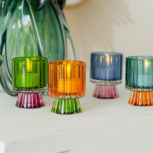 Boltze Набор стеклянных подсвечников Summer Glance 8 см, 4 шт *