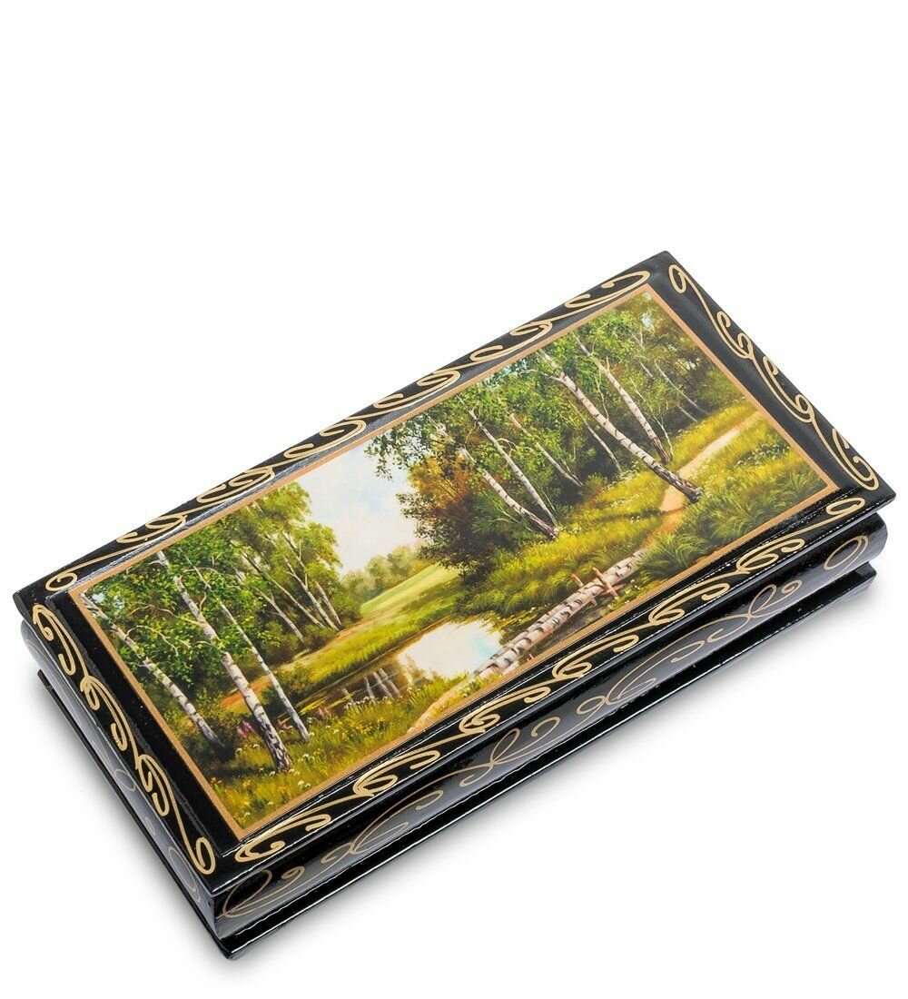 Шкатулка-купюрница в технике декупаж (8х17х4)