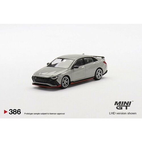 Машинка minigt#386 1:64 Hyundai ElantraN Cyber Grey Collection die cast alloy car model decoration gift