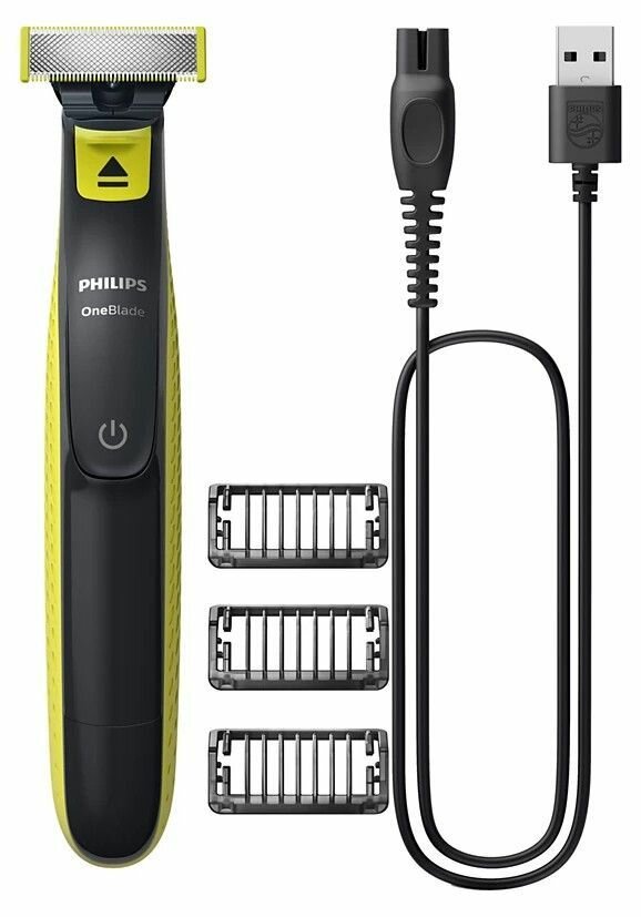 Триммер для бороды Philips OneBlade QP2724/10, зеленый