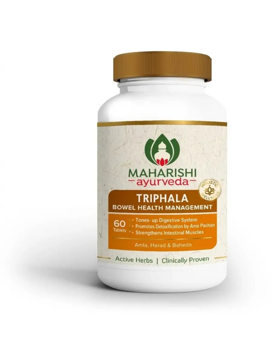 Картинки БАД Maharishi Ayurveda "Трифала", для очищения организма, 1000 МЕ, 60 таблеток