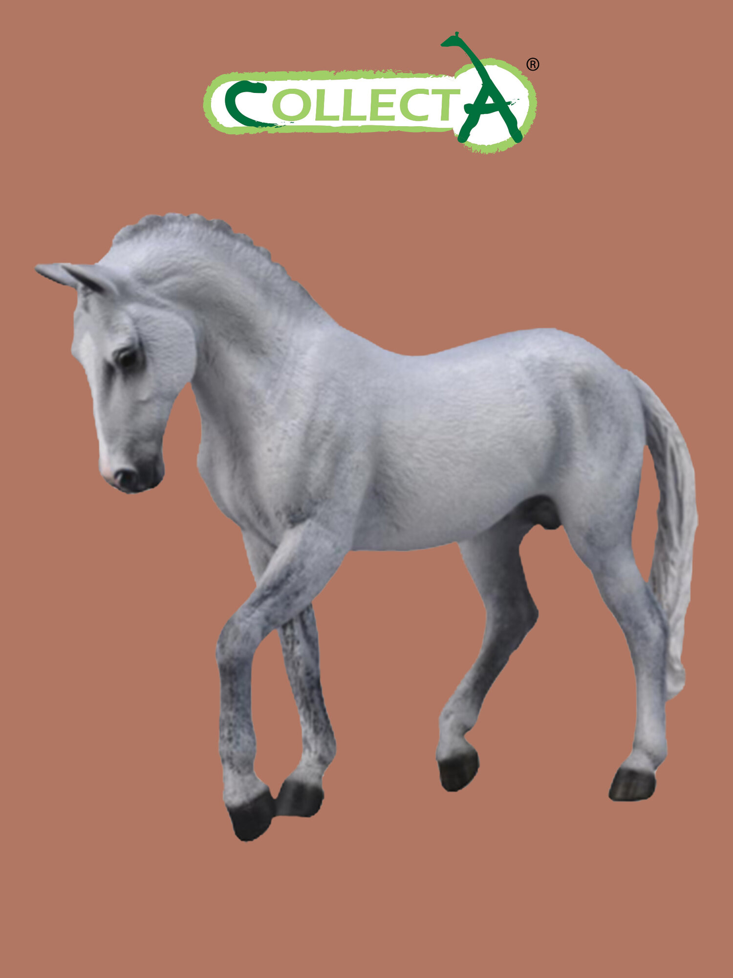 Фигурка животного Collecta, , Жеребец Тракенер серый, XL, 88733b