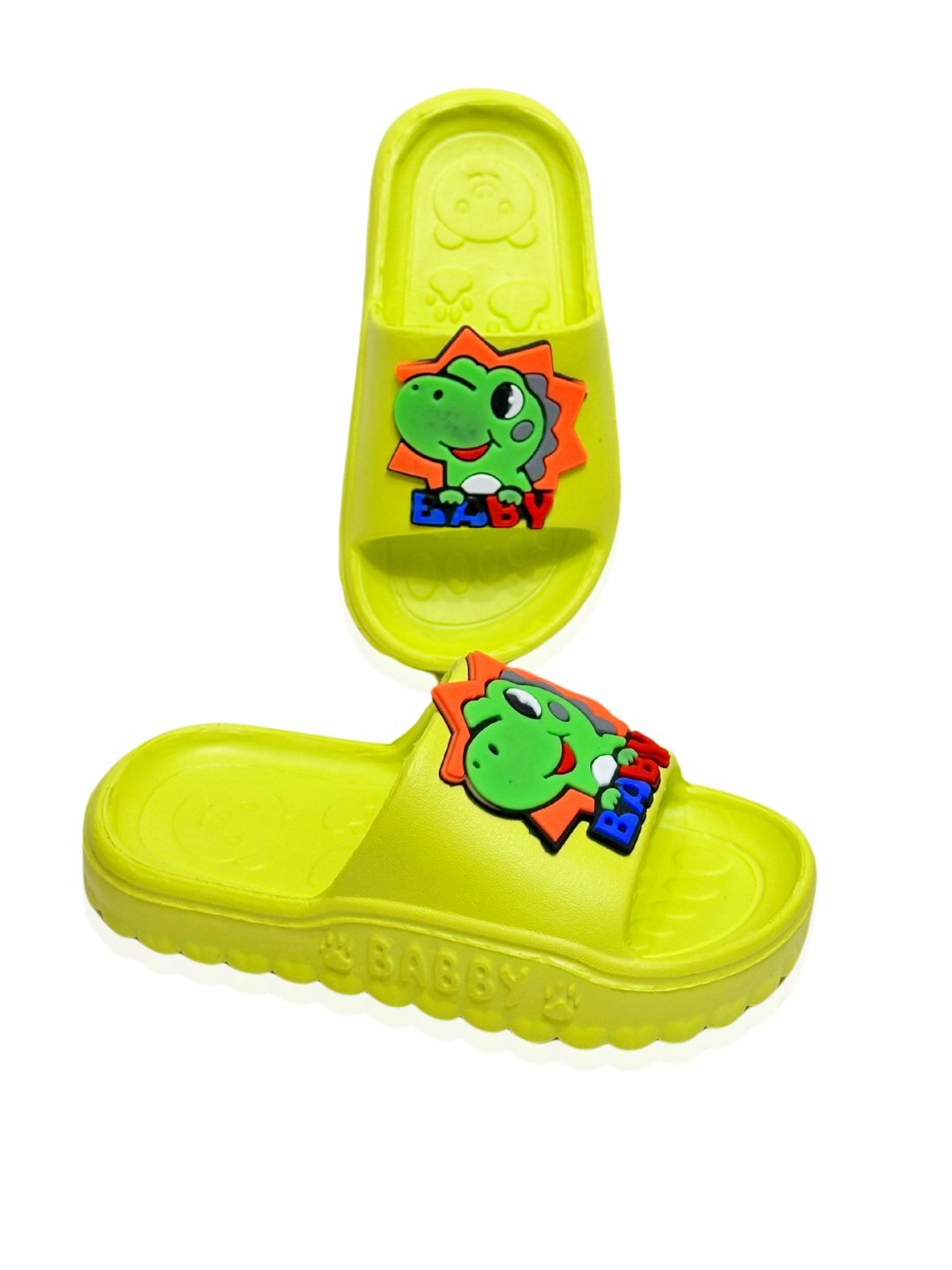 Шлёпанцы, размер 25-26, лайм — фото 1