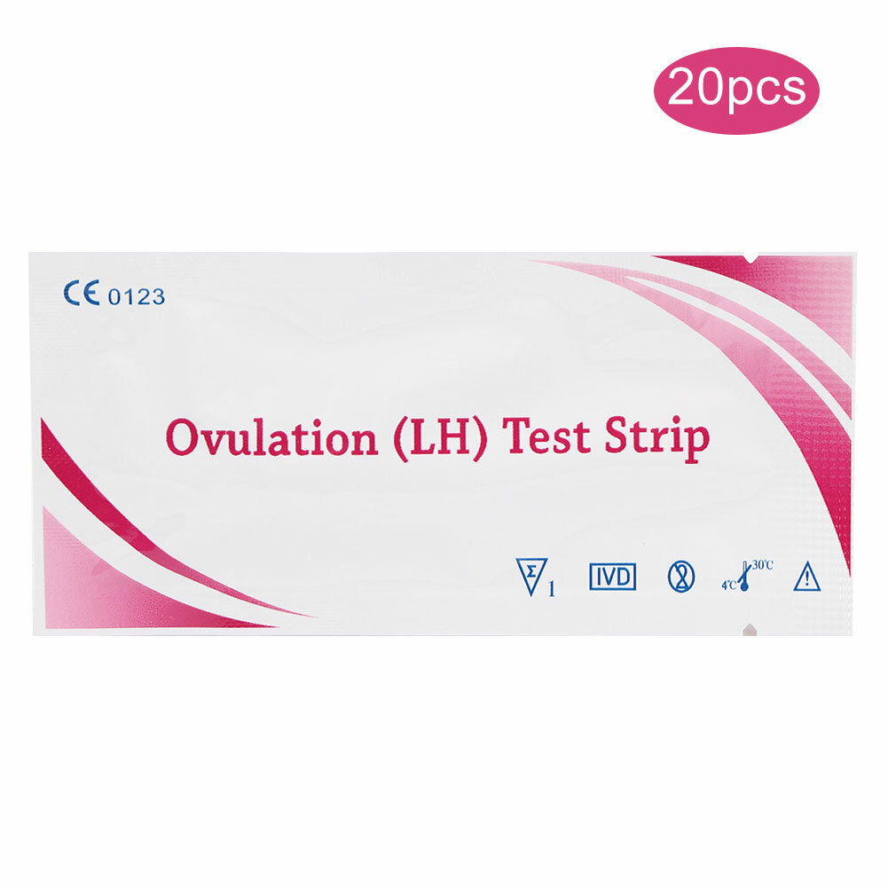 20pcs Ovulation Test Strip Home Accuracy Urine LH Detection Indicator