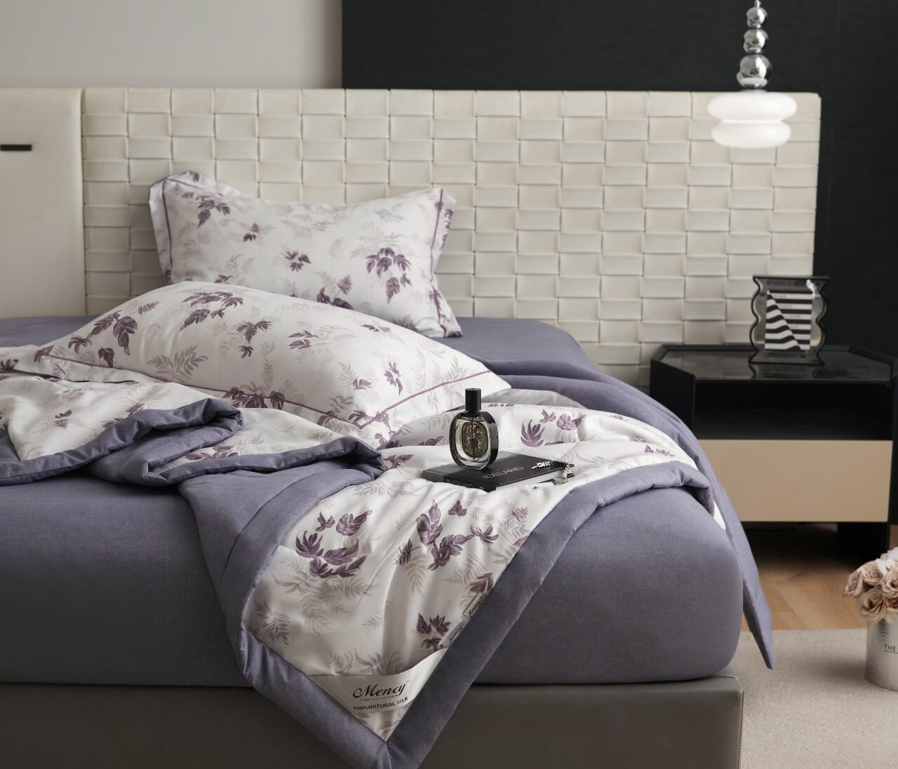 Постельное белье 1 5 спальное с одеялом Сатин Mency MEN-8 — фото 1