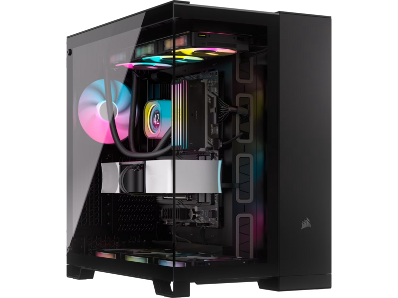 Корпус без блока питания корпус без блока питания/ Case 6500X, Midi-Tower, TG, no fan, 4xUSB-A 3.2, 1xUSB 3.2 Type-C, E-ATX, ATX, mATX, mITX Black