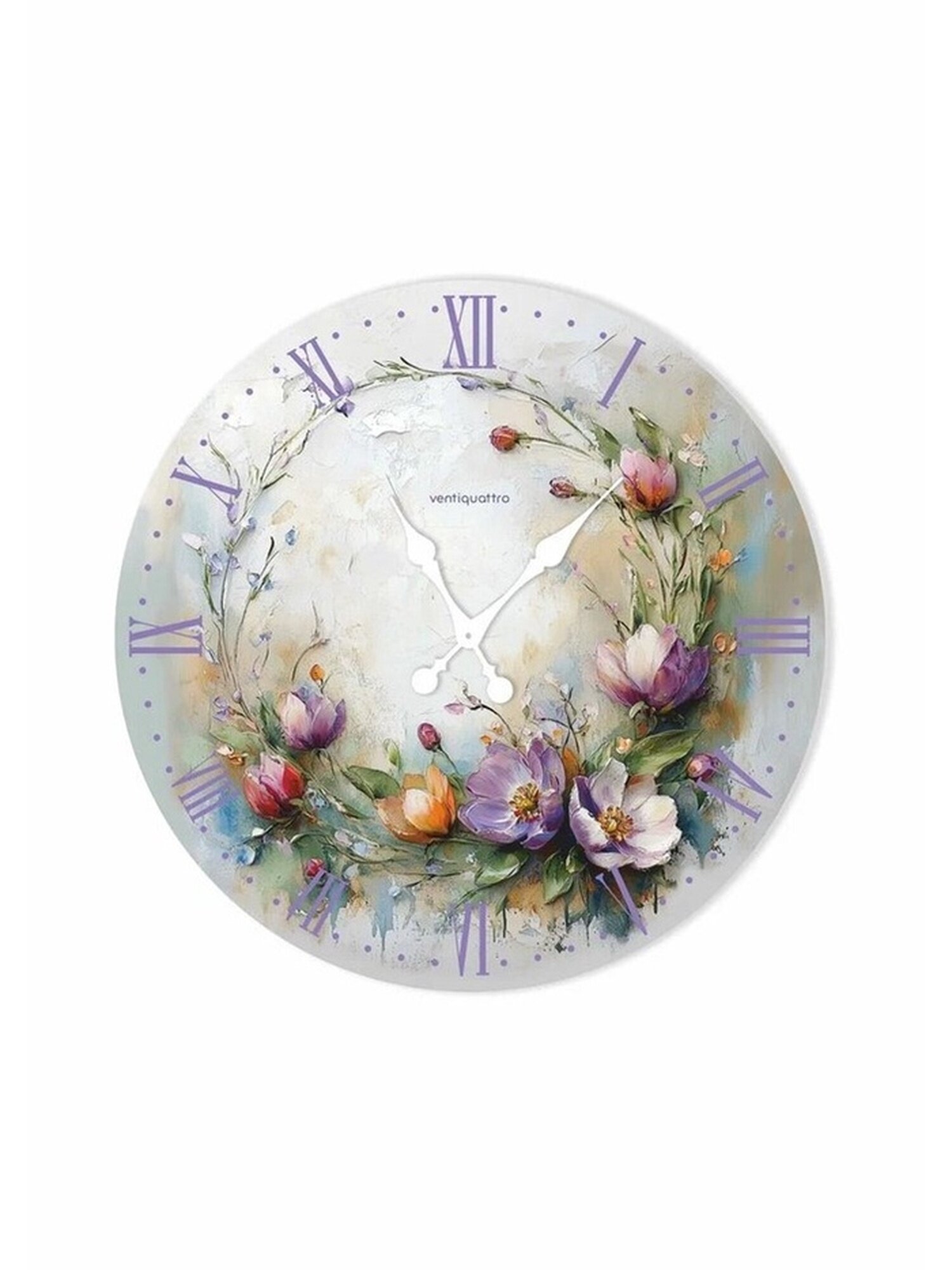 Часы настенные "Fiori", прованс, интерьерные, плавный ход, d-33,5 см, цветочный дизайн 10886367