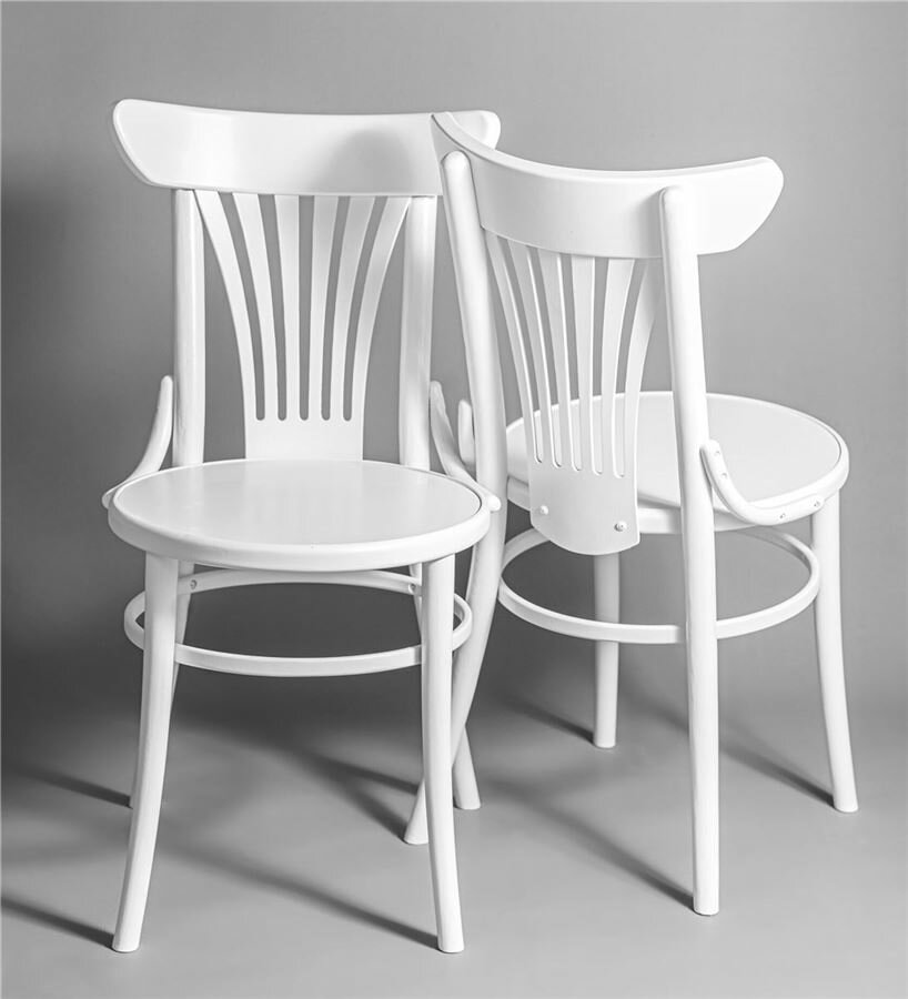 Комплект из 2-х стульев венских Uranus (белый) жесткое сиденье