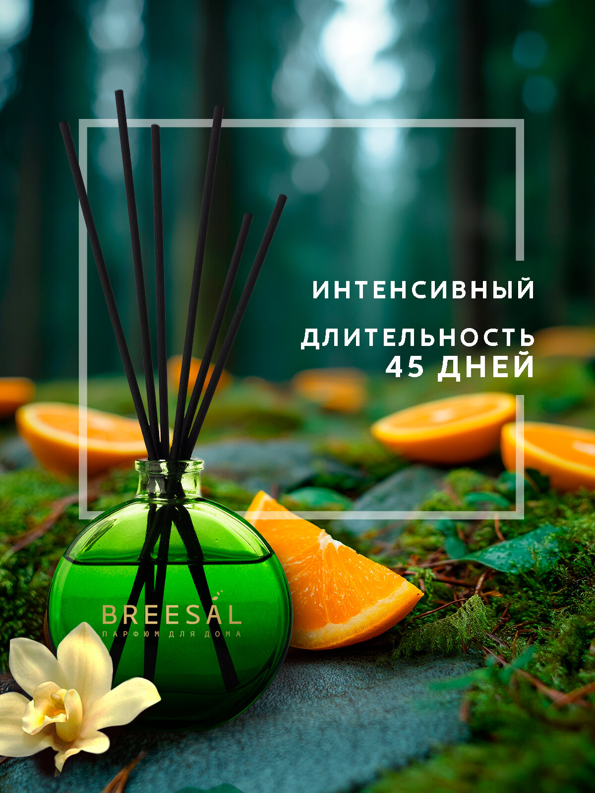 Диффузор ароматический для дома, ароматизатор с палочками Breesal Arome Sticks Антистресс 70 мл, Набор 2 шт. — фото 1