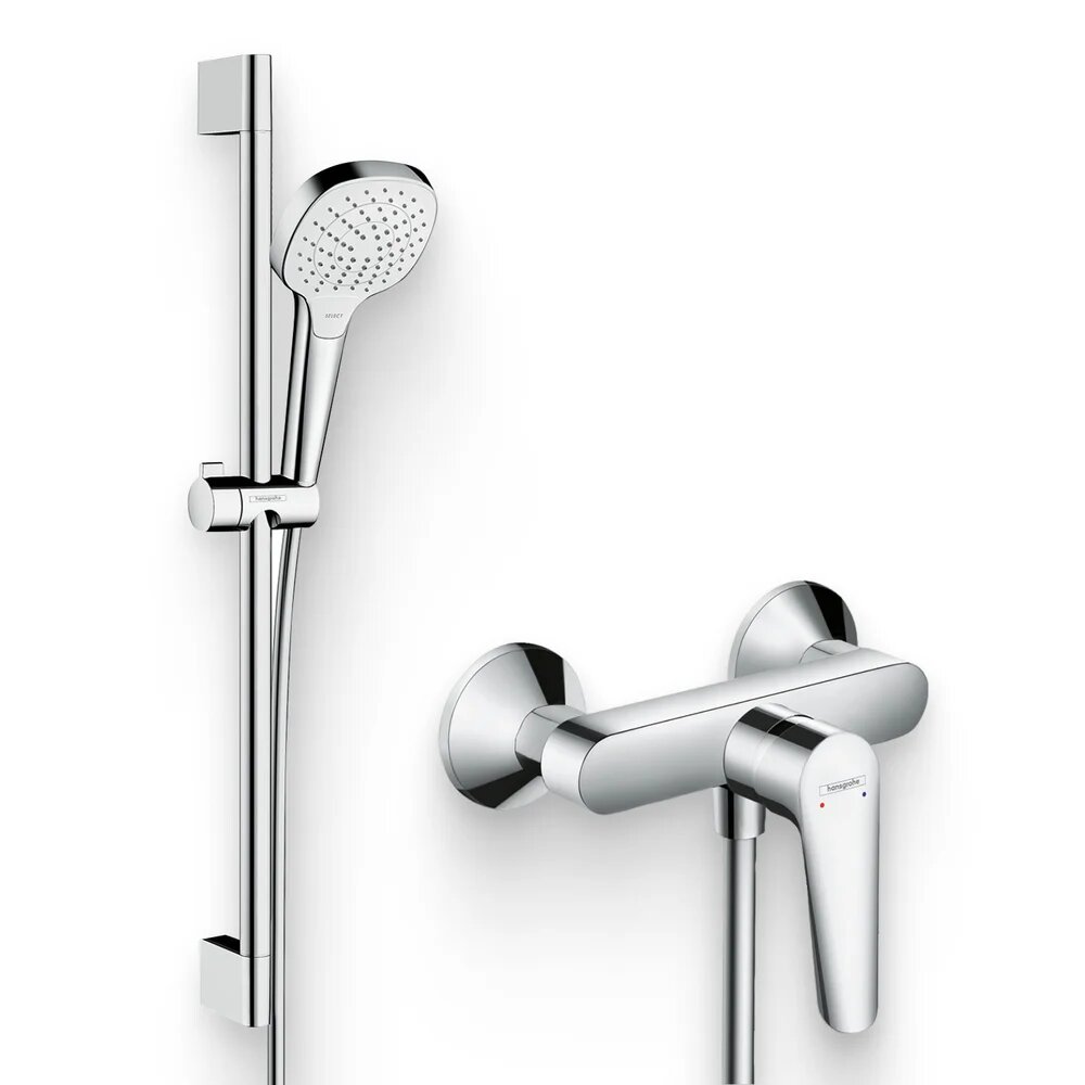 Душевой комплект Смеситель для душа Hansgrohe Logis E 71602000 / Гарнитур Croma Select E Vario 26582400