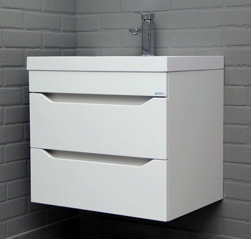 Изображение товара Тумба подвесная под раковину Айсберг, "Bazis 50" Ева с двумя ящиками В2