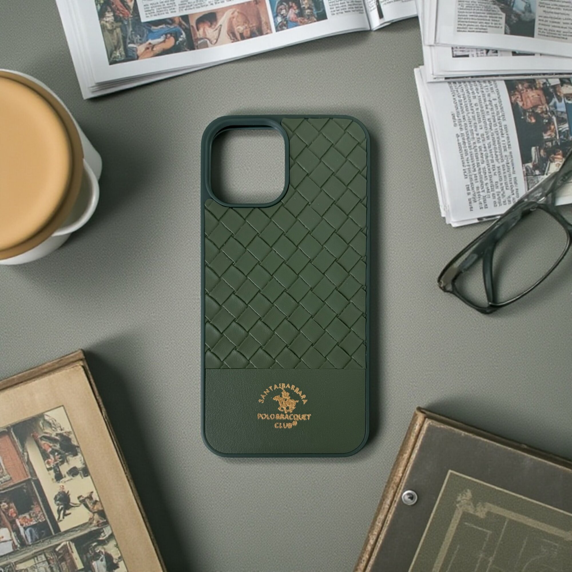 Чехол из эко-кожи Santa Barbara для iPhone 11, бархат внутри, премиум стиль