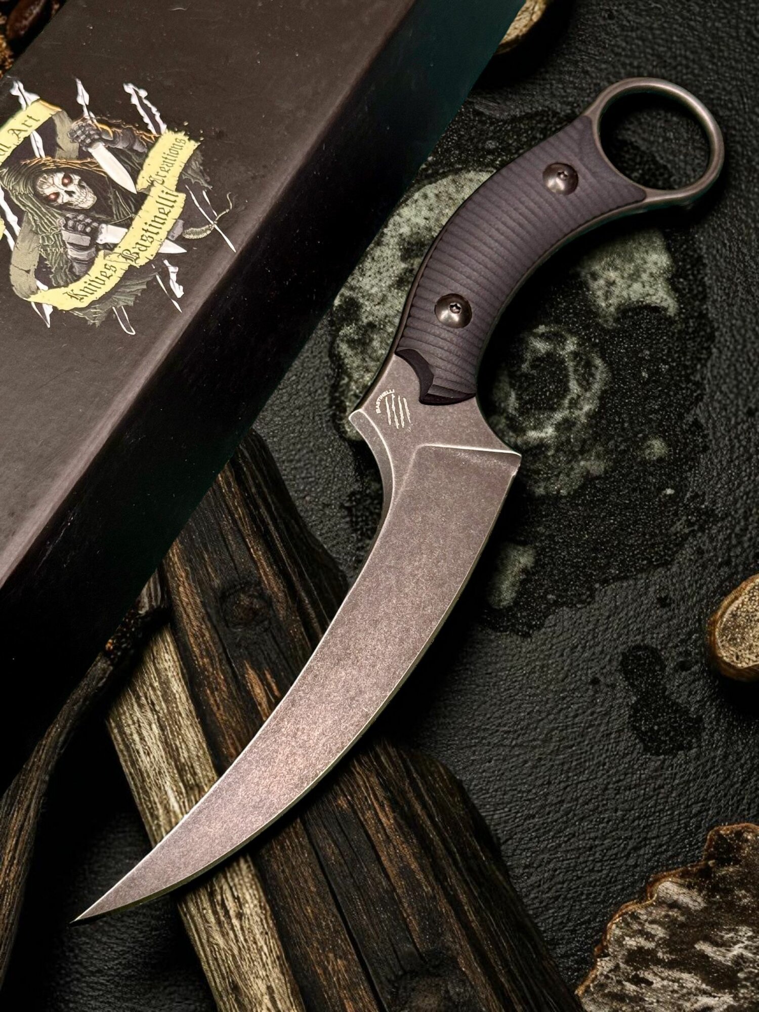 Нож Bastinelli Creations BAS206 Mako, BlackWash Blade