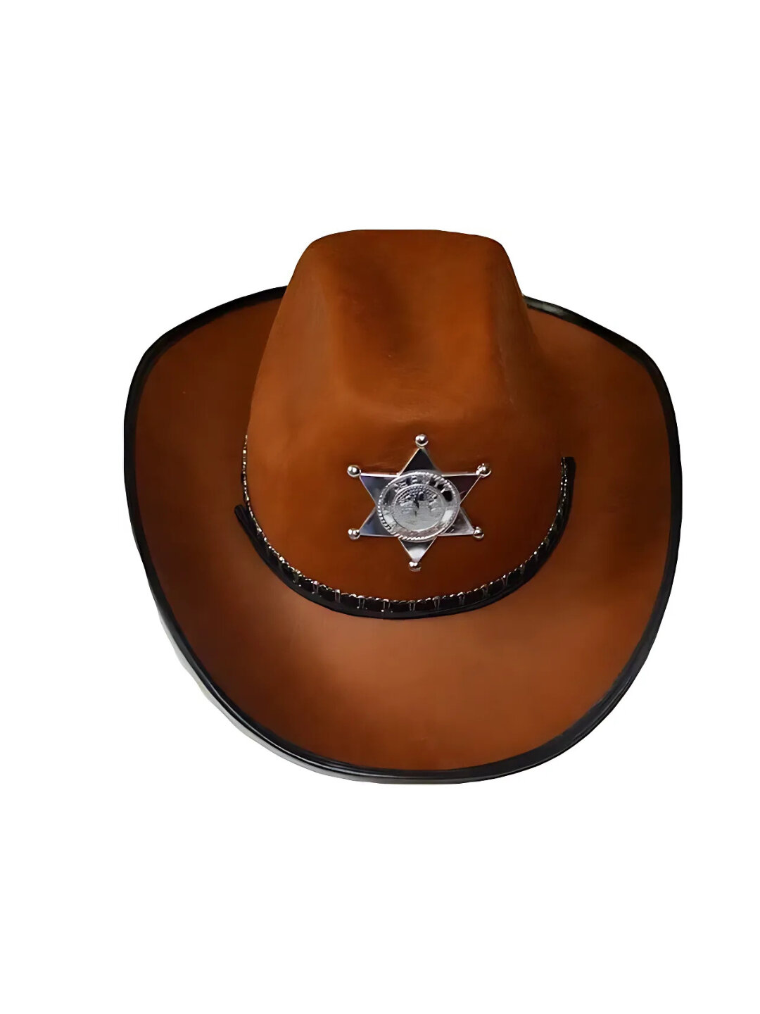 Шляпа  для взрослых и детей, размер 30-32, коричневый — фото 1