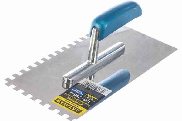 Гладилка Стайер Профи зубч 8x8мм нерж дерев. руч