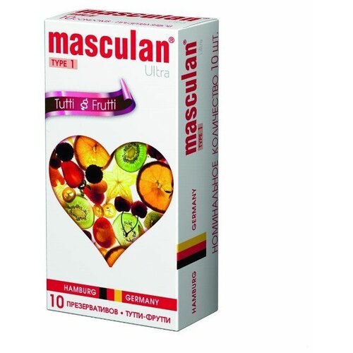 Презервативы masculan Ultra Tutti-Frutti, 10 шт. презервативы masculan 1 classic 10 2 упаковки 20 презервативов нежные