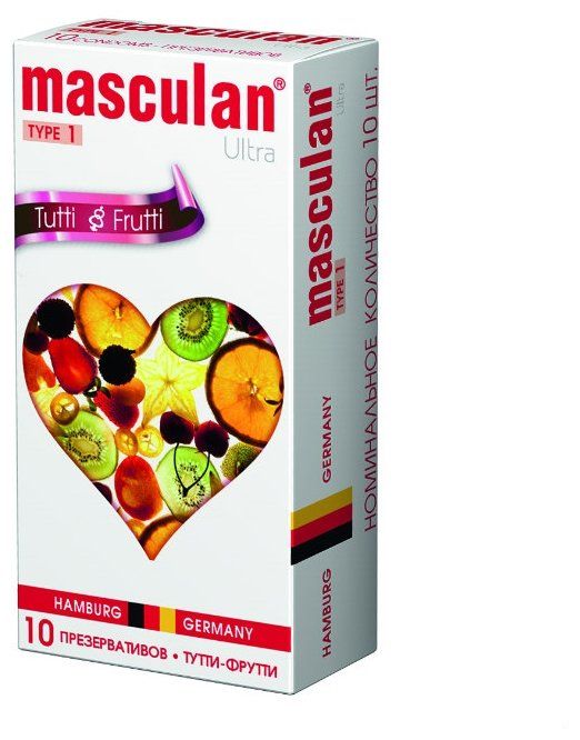 Презервативы Masculan Ultra 1, 10шт. Тутти-Фрутти (Tutti-Frutti) ШТ