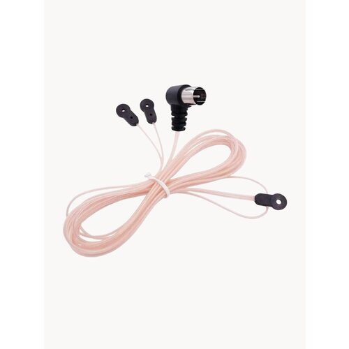 Дипольная комнатная FM антенна со штекером для радиоприемников, музыкальных центров, магнитол 88-108 МГц 75 Ом (У)