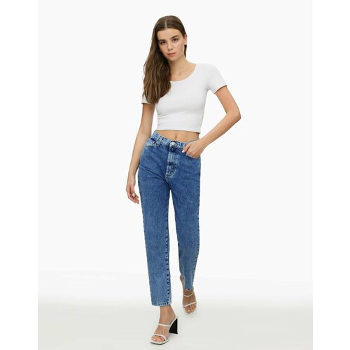 фото Джинсы мом gloria jeans, размер 52/170, голубой