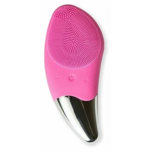 Щеточка массажер для лица и тела силиконовая розовая нагрев умывание и вибромассаж Прибор для очищения кожи лица 48700₽