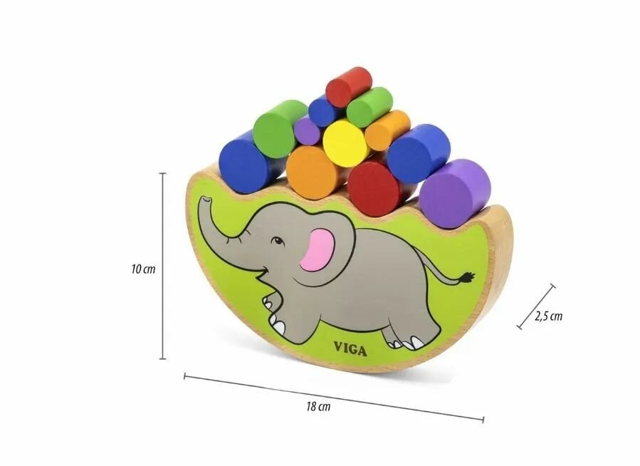 Развивающая игра Viga Toys Балансирующий слон (50390) - фото №13