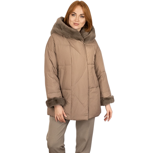 фото Куртка baimuni, размер 54, бежевый, серый