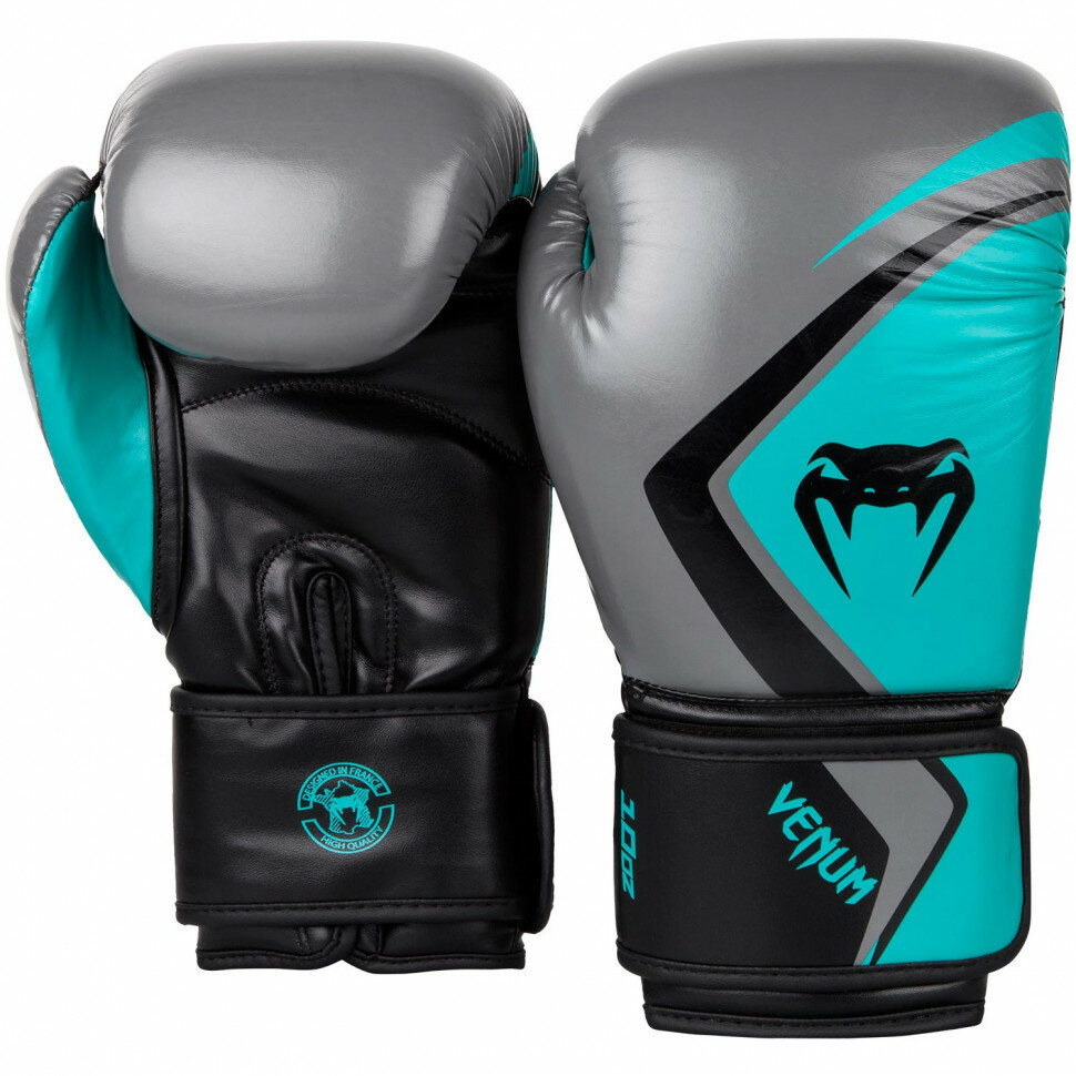 Боксерские перчатки Venum Contender 2.0 14oz серый, бирюзовый