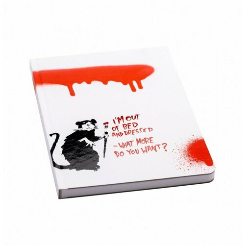 Тетрадь Pininfarina Stone Paper Banksy Крыса 14х21см каменная бумага 64 листа линованная PNF1421BSKRW 2868₽