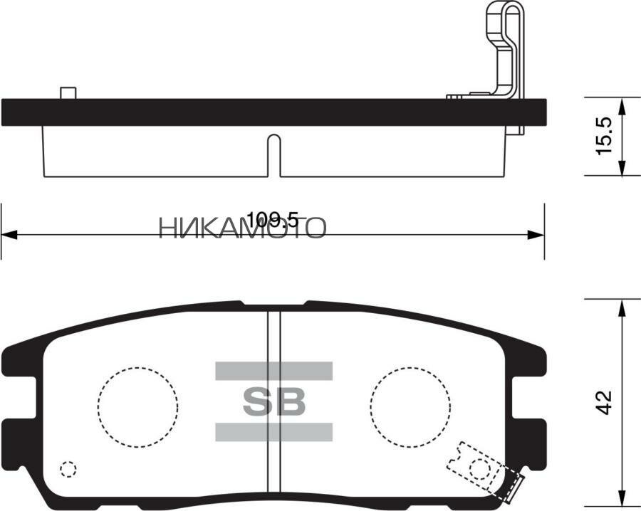 SANGSIN BRAKE SP2089 Колодки тормозные GREAT WALL HOVER/ISUZU TROOPER/OPEL FRONTERA B задние