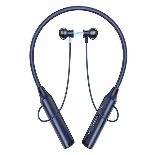 Наушники вкладыши Borofone BE64 bluetooth синие с микрофоном 1 шт 153900₽