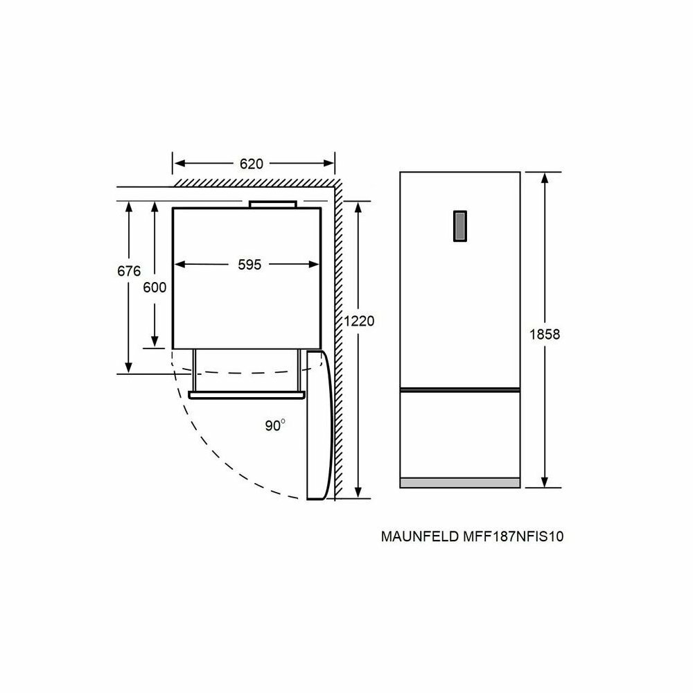 Холодильник двухкамерный Maunfeld MFF187NFIX10 187x66x59.5 см 1 компрессор цвет серебристый - фото №17